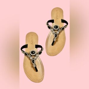 NWT Mystique Boutique Jeweld Crystal Sandals